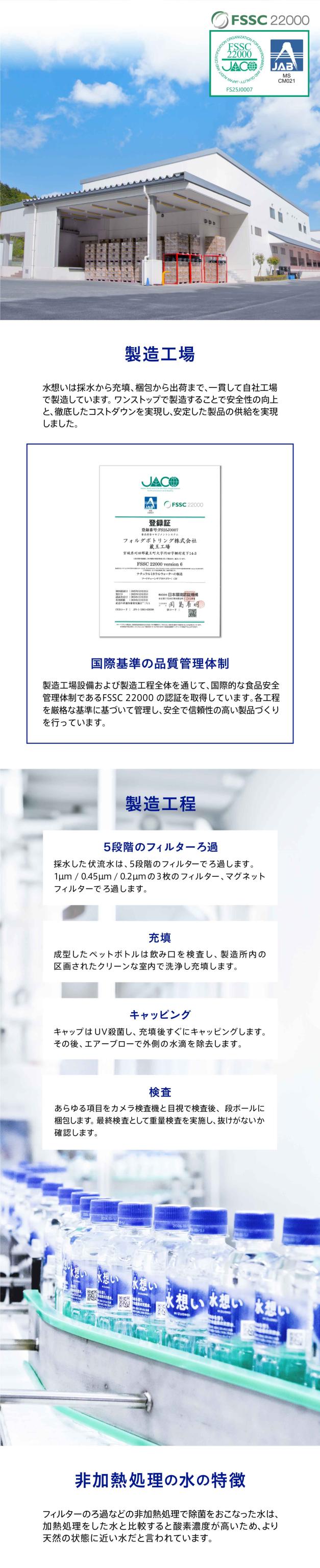 新水想い 500ml×42本