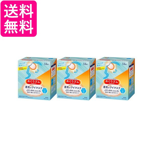 花王 めぐりズム蒸気でアイマスクメントールin 12枚入 3個セット 送料無料