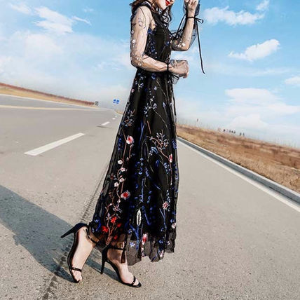 限定セール ワンピース ドレス ワンピドレス レディース 2色 ひざ丈 ミモレ丈 ロング丈 袖あり セミフレア スリム 細身 プリーツ レース チュール ベ ランキング１位受賞