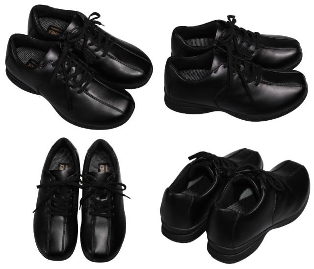 【靴のHOSHIKAWA】  『YONEX SHWLL122』 ヨネックス スニーカー 22cm〜25cm 3.5E レディース  ブラック ウォーキングシューズ ファスナー 合皮