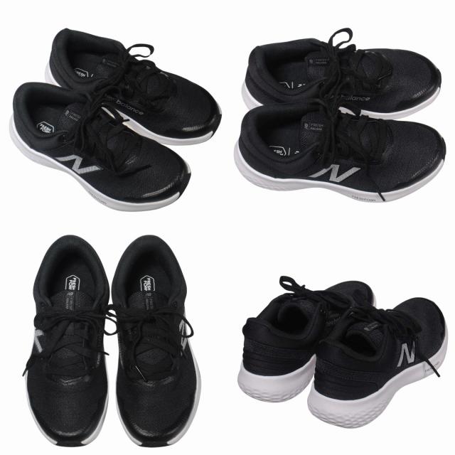 【靴のHOSHIKAWA】  『New Balance WARLX』 22cm〜24.5cm 2E レディース スニーカー レースアップ ランニング ブラック カジュアル メッシュ 合皮 軽量