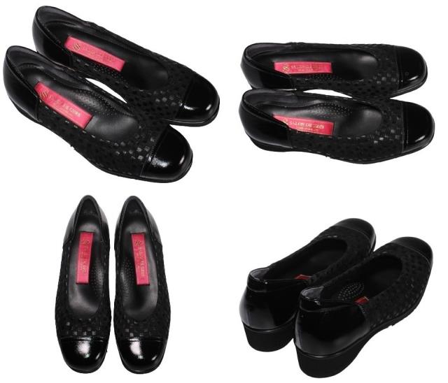 【靴のHOSHIKAWA】  『SALON DE GRES SL13270』 サロンドグレー パンプス 21.5cm〜25cm EEE ネイビーP レディース コンフォート 外反母趾 日本製 本革