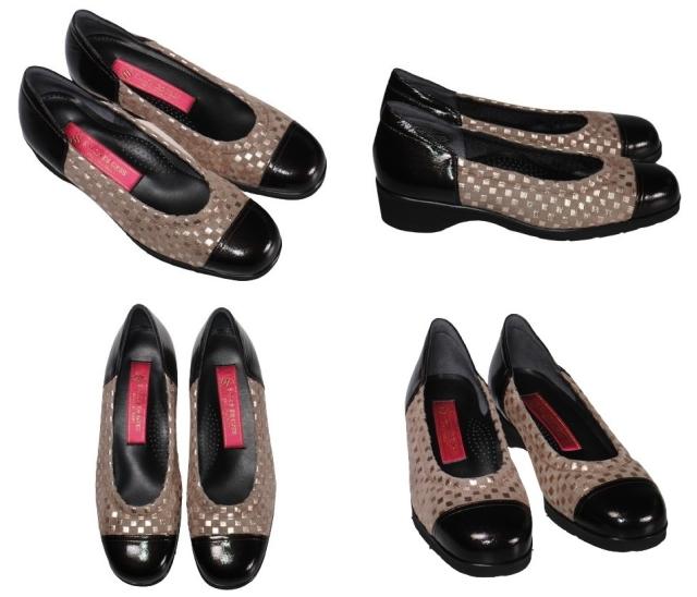 【靴のHOSHIKAWA】  『SALON DE GRES SL13270』 サロンドグレー パンプス 21.5cm〜25cm EEE ネイビーP レディース コンフォート 外反母趾 日本製 本革