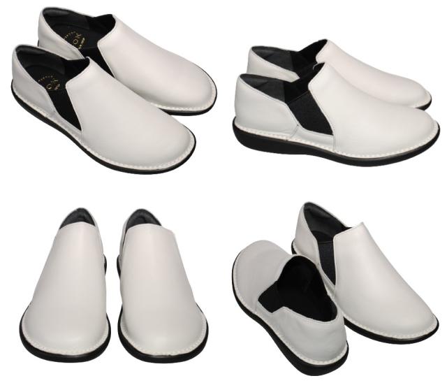 【靴のHOSHIKAWA】  『A-OK 19604』 エーオーケー スリッポン 22cm〜24.5cm EEEE ダークブラウン カジュアル レディース ローヒール サイドゴア 牛革 幅広 国産