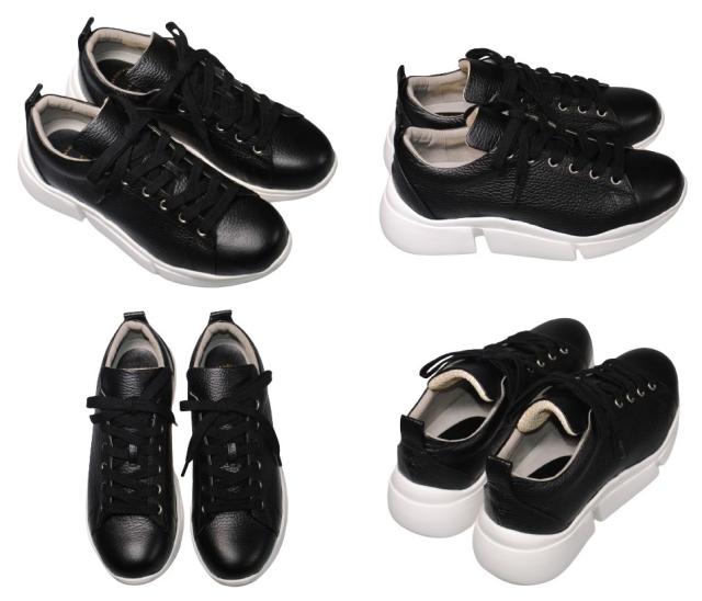 【靴のHOSHIKAWA】  『A-OK 602』 エーオーケー スニーカー 22cm〜24.5cm EEEE オーク レースアップ レディース 低反発クッション 牛革 厚底 幅広 日本製