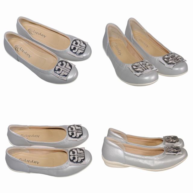 【靴のHOSHIKAWA】  『A-OK 6360』 エアリーステップ ボルドー 22cm〜24.5cm EEE パンプス レディース カジュアル ローヒール ぺたんこ 山羊革