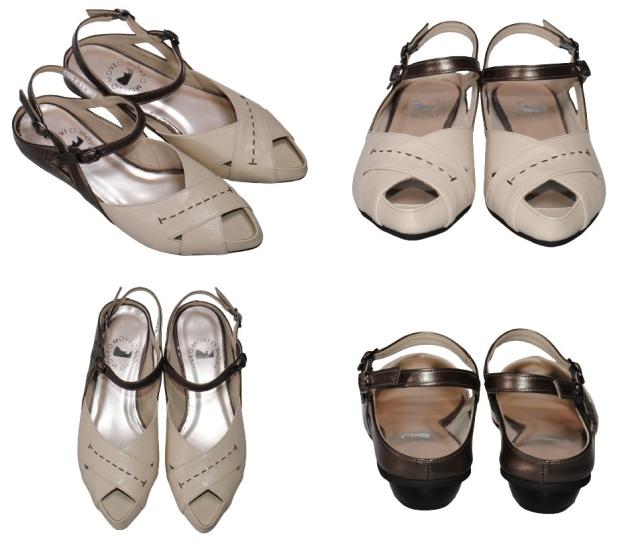 【靴のHOSHIKAWA】  『MOVEO 7018』 モベオ サンダル 22cm〜24.5cm EEE ローヒール ストラップ イエロー 日本製 本革 幅広 春夏