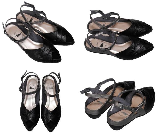 【靴のHOSHIKAWA】  『MOVEO 7018』 モベオ サンダル 22cm〜24.5cm EEE ローヒール ストラップ イエロー 日本製 本革 幅広 春夏