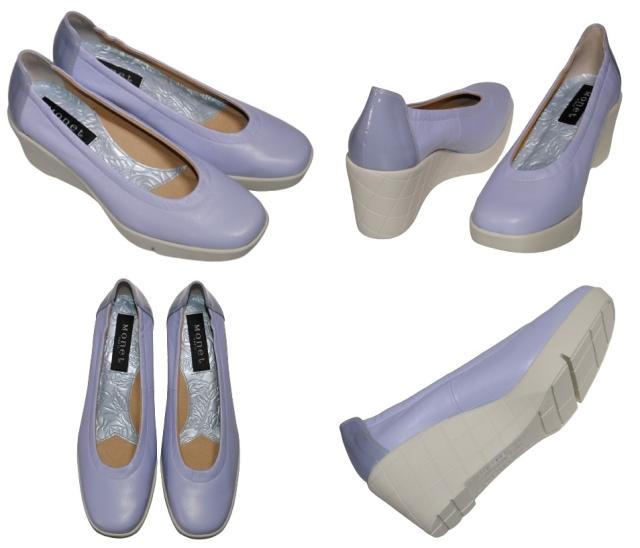 【靴のHOSHIKAWA】  『Monet 881407』 パンプス ウェッジソール 21.5cm〜24.5cm EEE レディース ベージュ 厚底 エレガンス 日本製 本革