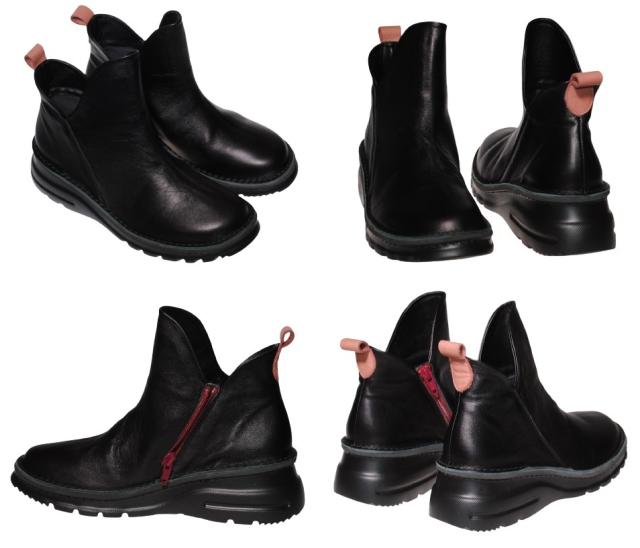 【靴のHOSHIKAWA】  『A-OK 7058』 エーオーケー ブーティー 21.5cm〜25cm EEEE ネイビー レディース 内ファスナー ショート丈 国産 軽量 秋冬