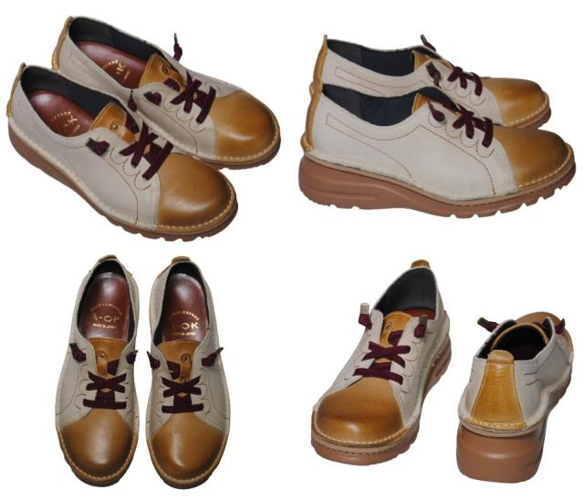 【靴のHOSHIKAWA】  『A-OK EF02』 エーオーケー スリッポン 21.5cm〜24.5cm EEEE フォレスト/ダークブラウン レディース 撥水加工 牛革 厚底