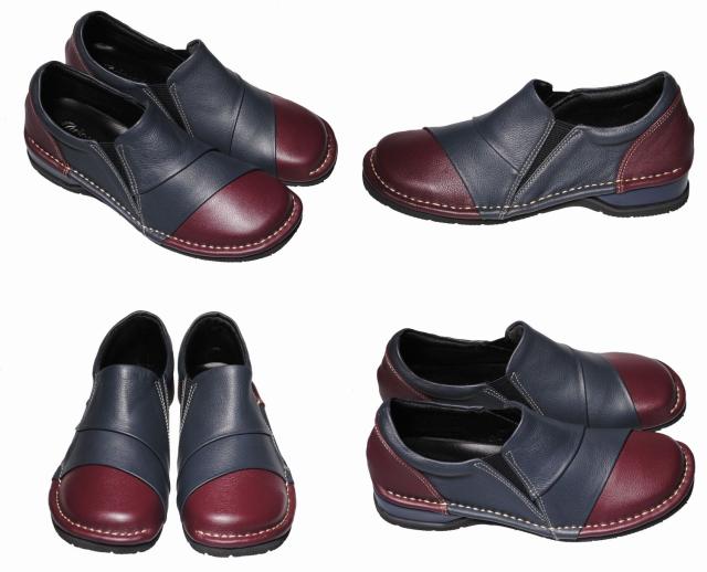 【靴のHOSHIKAWA】  『Airystep 4946』 エアリーステップ スリッポン 22cm〜24.5cm EEE ベージュ/キャメル レディース 天然皮革 フラット 幅広