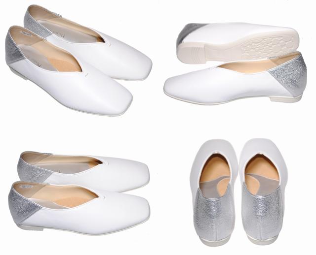 【靴のHOSHIKAWA】  『Dona Miss 1004』 22cm〜24.5cm EEE ドナミス カッター レディース ブラック ローヒール スリッポン 国産 天然皮革