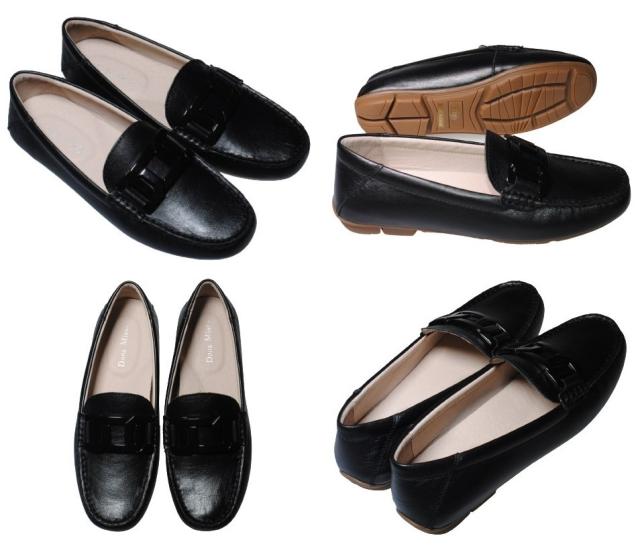 【靴のHOSHIKAWA】  『Dona Miss 10029-1』 21.5cm〜25cm レディース ドナミス ローファー エナメル ホワイト フラット スクエアトウ 低反発クッション 本革