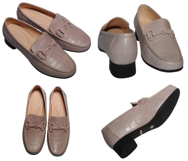 【靴のHOSHIKAWA】  『Dona Miss 2301-3』 22cm〜24.5cm レディース ドナミス ローファー カジュアル レディース ヒール スクエアトウ 低反発クッション 本革