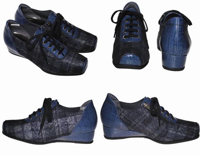 【靴のHOSHIKAWA】  『Dona Miss 4011』 ドナミス レースアップ 21.5cm〜25cm EEE ブラックC レディース カジュアル レザーシューズ 国産 天然皮革