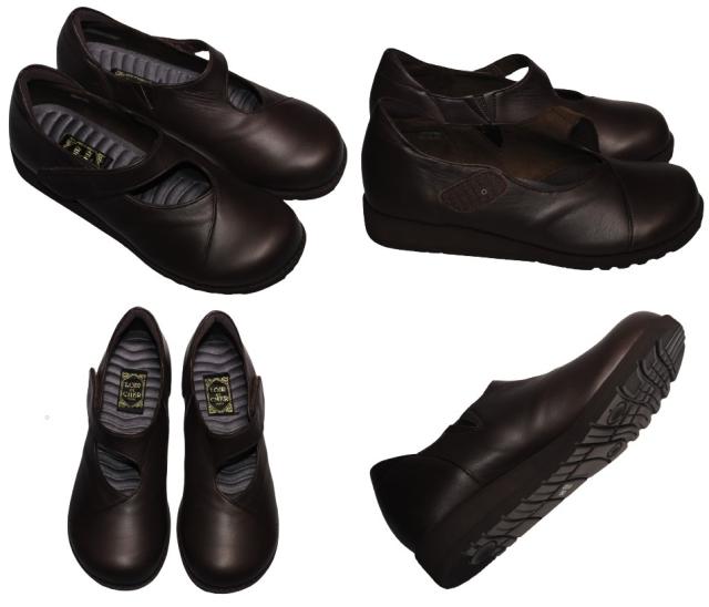 【靴のHOSHIKAWA】  『LOIR et CHER I-35』 ロアールエシェール  22.5cm〜24.5cm 5E レディース ダークブラウン コンフォート 幅が広い 国産 本革