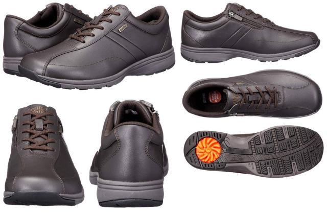 【靴のHOSHIKAWA】  『Medical Walk MF』 アサヒ メディカルウォーク 23.5cm〜28cm EEEE メンズ ブラウン カジュアルシューズ レースアップ 天然皮革 SHM