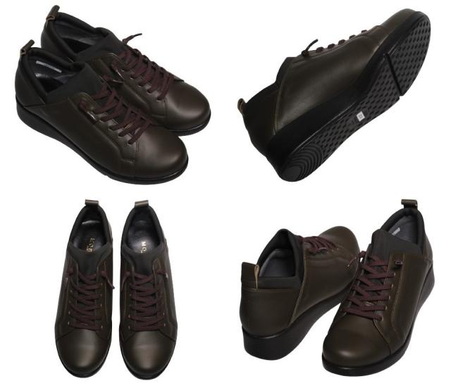 【靴のHOSHIKAWA】  『Monet 883204』 モネ カジュアルシューズ 21.5cm〜24.5cm EEEE レザースニーカー ブラック ストレッチ スリッポン 牛革 日本製