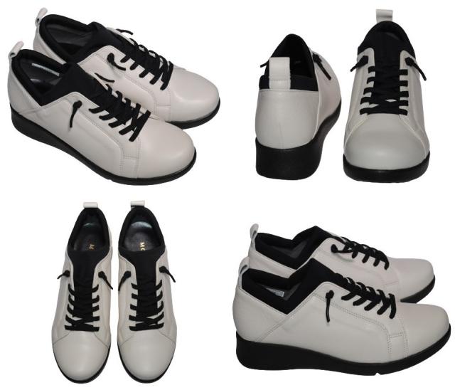 【靴のHOSHIKAWA】  『Monet 883204』 モネ カジュアルシューズ 21.5cm〜24.5cm EEEE レザースニーカー ブラック ストレッチ スリッポン 牛革 日本製