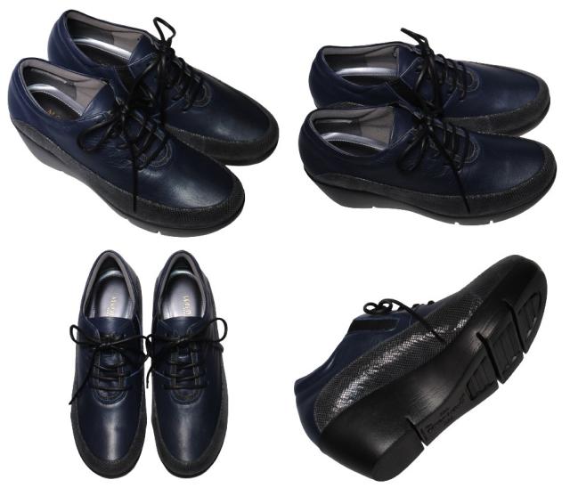 【靴のHOSHIKAWA】  『Monet 881311』 モネ スニーカー 21.5cm〜24.5cm EEE カジュアル ブラック ゴムレース コンフォート 日本製 本革