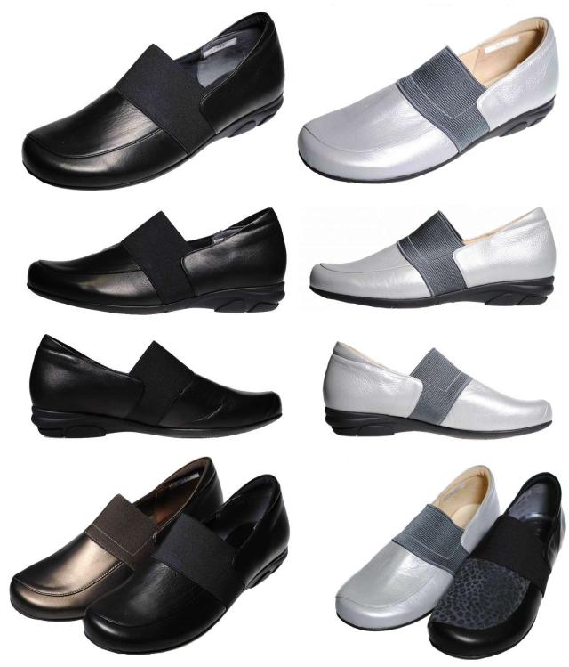 【靴のHOSHIKAWA】  『MONET 88933』 モネ グレージュ 21cm〜24.5cm EEE レディース スリッポン レザーシューズ 幅広