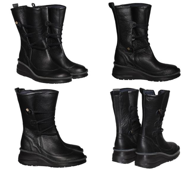 【靴のHOSHIKAWA】  『MOVEO 0241』 モベオ ミドルブーツ 21.5cm〜25cm EEEE 厚底ブーツ アイボリー 日本製 本革  撥水 抗菌加工 軽い 秋冬