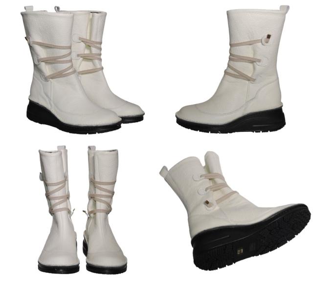 【靴のHOSHIKAWA】  『MOVEO 0241』 モベオ ミドルブーツ 21.5cm〜25cm EEEE 厚底ブーツ アイボリー 日本製 本革  撥水 抗菌加工 軽い 秋冬