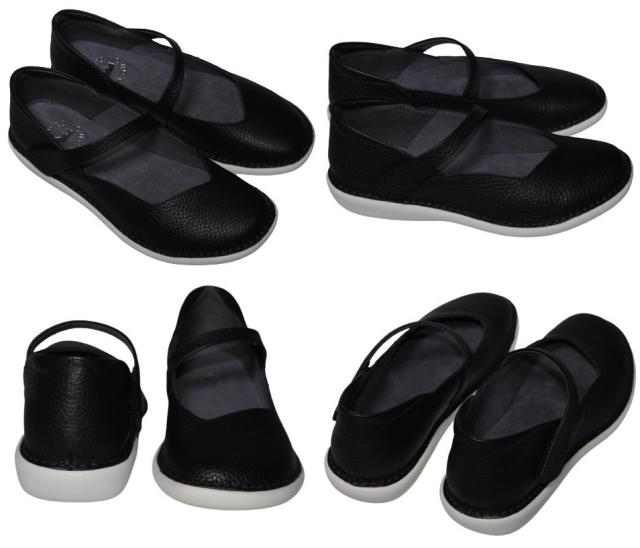 【靴のHOSHIKAWA】  『MOVEO 19607』 モベオ パンプス 22cm〜24.5cm EEEE フラットソール マジックテープ アイボリー 日本製 本革 軽量 幅広