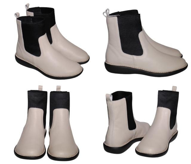 【靴のHOSHIKAWA】  『MOVEO 23363N』 モベオ ショートブーツ 22.5cm〜25cm EEEE 厚底ブーツ ダークブラウン 日本製 本革 幅広 軽い 秋冬