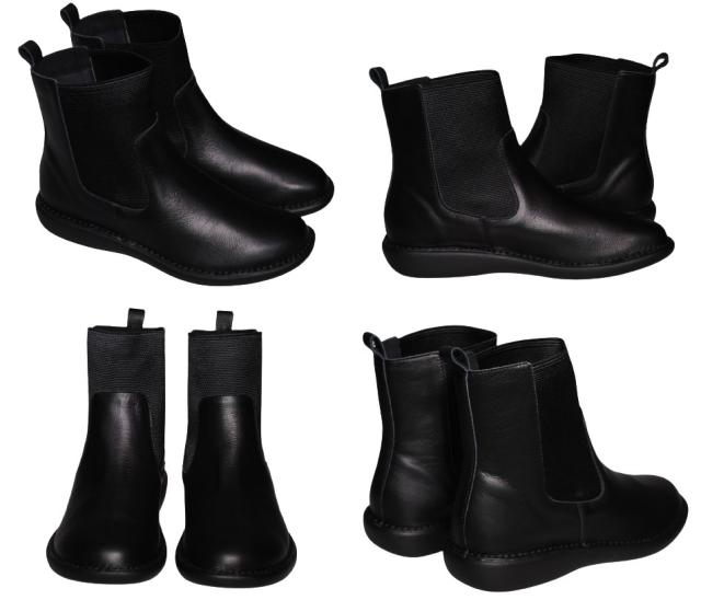 【靴のHOSHIKAWA】  『MOVEO 23363N』 モベオ ショートブーツ 22.5cm〜25cm EEEE 厚底ブーツ ダークブラウン 日本製 本革 幅広 軽い 秋冬