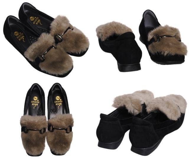 【靴のHOSHIKAWA】  『SPORTS NINE 9812』 スポーツナイン スリッポン 22cm〜24.5cm レディース オレンジ カジュアル ローファー スクエアトゥ 幅広 本革 国産 秋冬