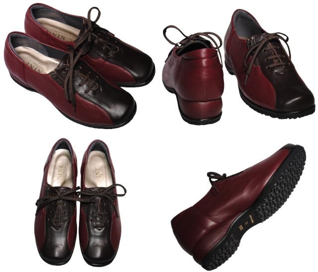 【靴のHOSHIKAWA】  『MODE NINE 2318』 モードナイン レザーシューズ 21.5cm〜25cm EEEE オーク スクエアトゥ フラット底 防滑 本革 日本製