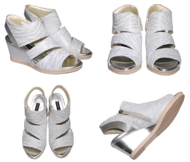 【靴のHOSHIKAWA】  『NINE DI NINE 2706』 ナインディナイン ブーツサンダル 21.5cm〜24.5cm EEE ベージュ レディース ウェッジヒール 本革 国産 春夏