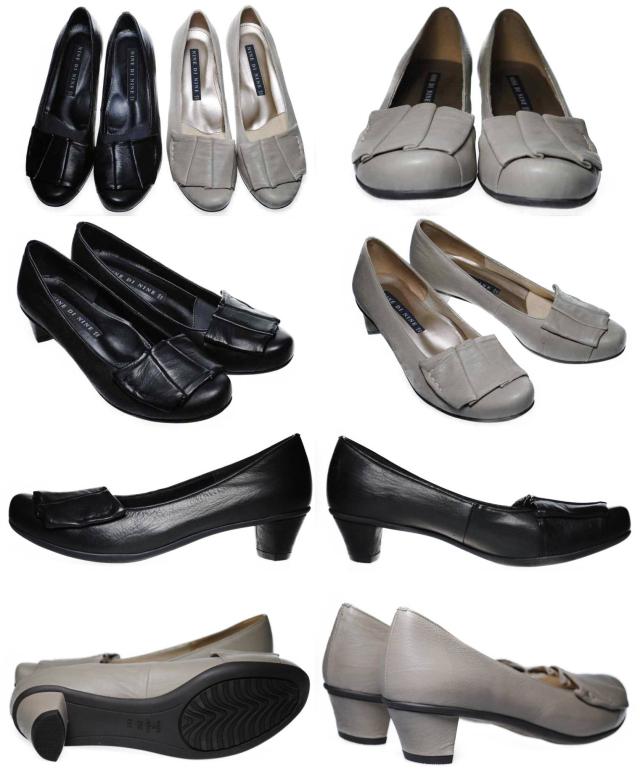 【靴のHOSHIKAWA】  『NINE DI NINE 2805』 ナインディナイン パンプス 21.5cm〜24.5cm EEE レディース ブラック 日本製 本革