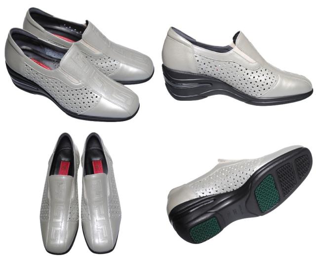 【靴のHOSHIKAWA】  『SALON DE GRES 18492』 サロンドグレー スリッポン 21.5cm〜25cm EEEE ブラック レディース 国産 本革 外反母趾 コンフォート