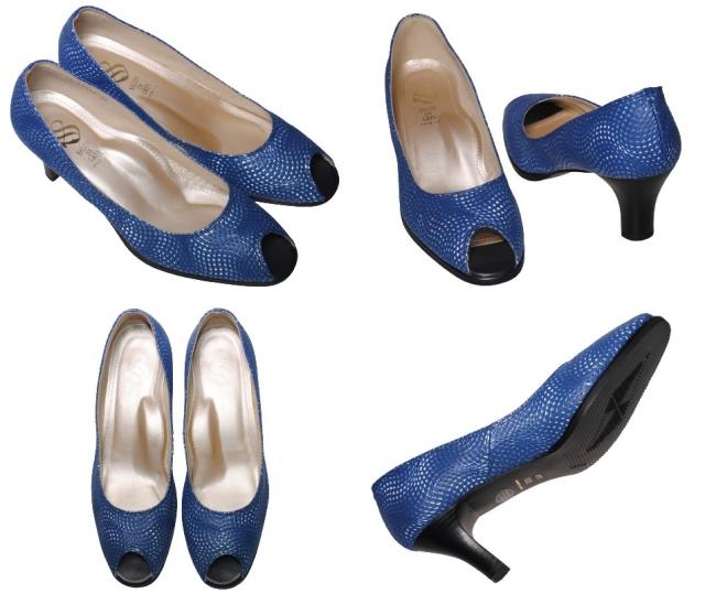 【靴のHOSHIKAWA】  『SALON DE GRES 33094』 サロンドグレー パンプス 21.5cm〜25cm EEE レディース グレージュ ヒール 前開き 国産 天然皮革