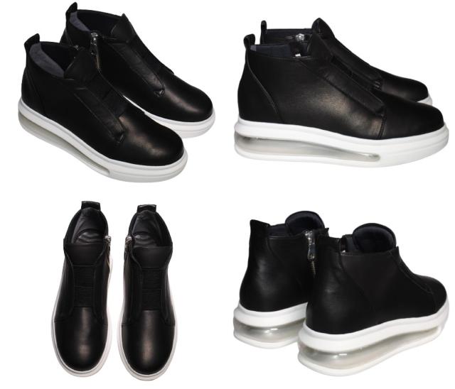 【靴のHOSHIKAWA】  『SALON DE GRES SLP5007D』 サロンドグレー ブラック 22.5cm〜24.5cm EEE ブーティー 内側ファスナー スムース革 エアークッション 牛革 防滑