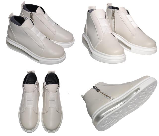 【靴のHOSHIKAWA】  『SALON DE GRES SLP5007D』 サロンドグレー ブラック 22.5cm〜24.5cm EEE ブーティー 内側ファスナー スムース革 エアークッション 牛革 防滑