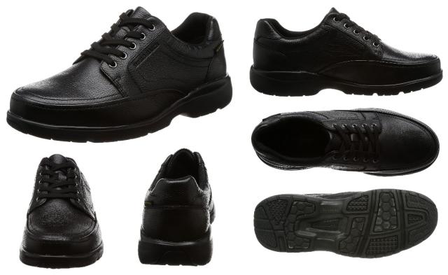 【靴のHOSHIKAWA】  『WORLD MARCH WM3113IE』 ワールドマーチ ダークブラウン 24.5cm〜27cm EEEE メンズ 紳士靴 ビジネス 防水 幅広 ファスナー 紐靴 ドライ