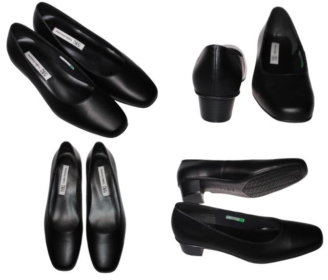 【靴のHOSHIKAWA】  『Yukiko Kimijima 685』 ユキコキミジマ ブラック 22cm〜24.5cm EEEE パンプス レディース ローヒール フォーマル ビジネス 冠婚葬祭 牛革