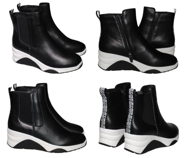 【靴のHOSHIKAWA】  『de ocho A de ocho 022-08』 デオチョアデオチョ ブーツ 22cm〜24.5cm EEE レディース アイボリー ショートブーツ 厚底 国産 秋冬