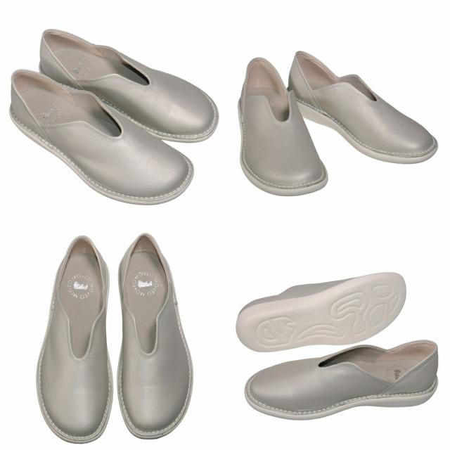 【靴のHOSHIKAWA】  『MOVEO 64261N』 モベオ スリッポン 22cm〜24.5cm EEEE ぺたんこ フラット底 ブラック カジュアル 日本製 本革 幅広 春夏