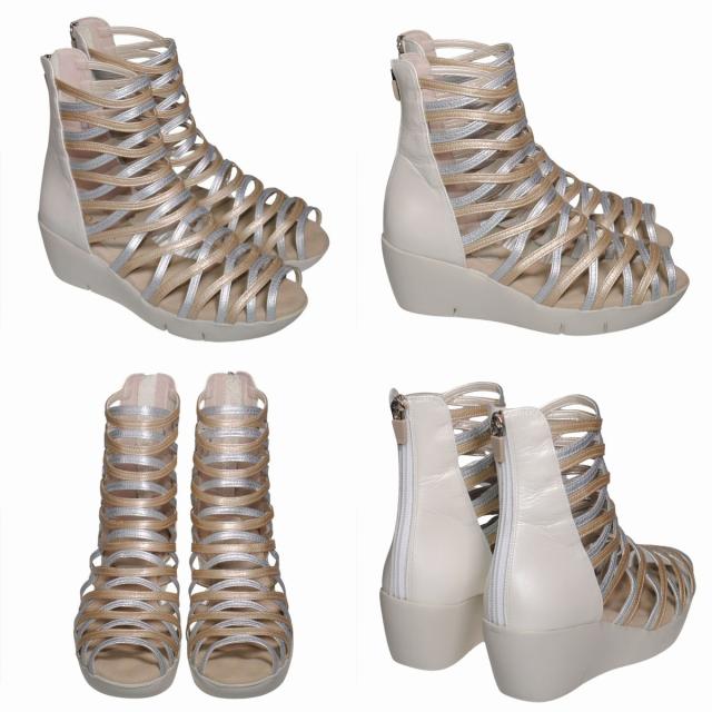 【靴のHOSHIKAWA】  『Monet 881402』 サマーブーツ モネ 21.5cm〜24.5cm EEE レディース ブラック カジュアル オープントゥ 日本製 本革 春夏