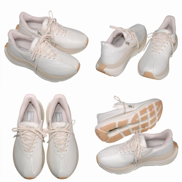 【靴のHOSHIKAWA】  『YONEX SHWL128』 ヨネックス スニーカー 22cm〜25cm 3.5E レディース ゴールド ウォーキングシューズ 合皮 巾広