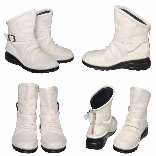 【靴のHOSHIKAWA】  『A-OK 0328』 エーオーケー ショートブーツ 21.5cm〜25cm EEEE チョコ レディース ショート丈 ファスナー 国産 幅広 軽量 秋冬