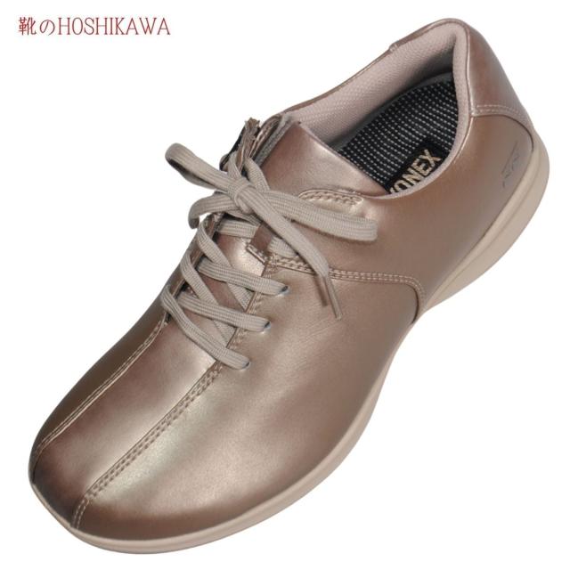 【靴のHOSHIKAWA】  『YONEX SHWLL122』 ヨネックス スニーカー 22cm〜25cm 3.5E レディース  ブラック ウォーキングシューズ ファスナー 合皮