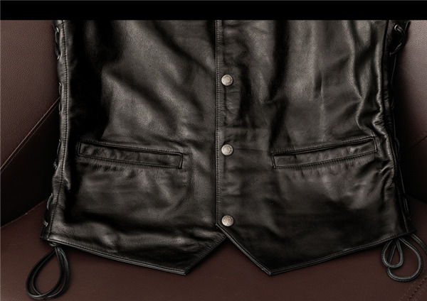 クーポン ライダースベスト メンズ レザーベスト 本革 皮ベスト ジレ