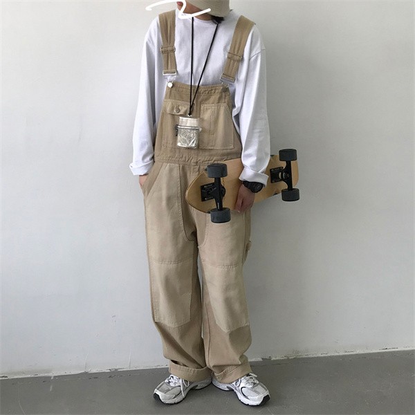 オーバーオール メンズ サロペット ワークカーゴパンツ つなぎ