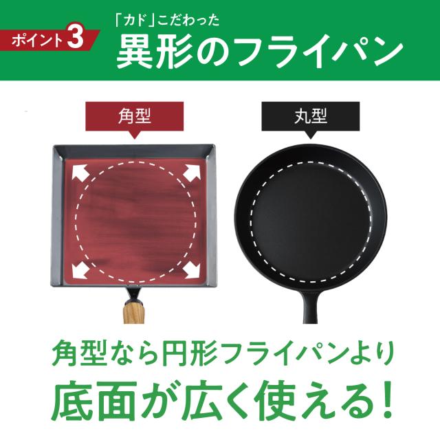 Cadono 鉄板焼き用3.2mm極厚フライパン